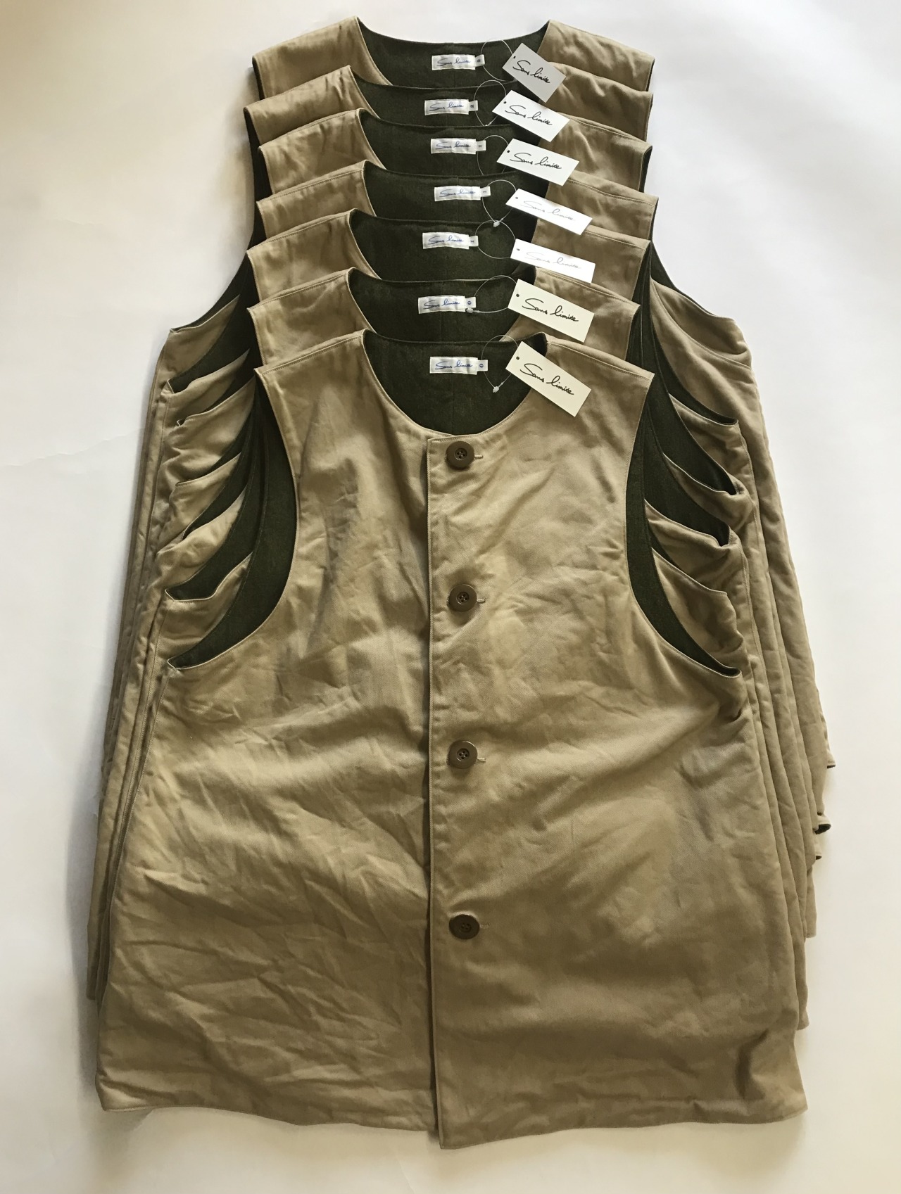 chino jerkin vest (22aw 新作）